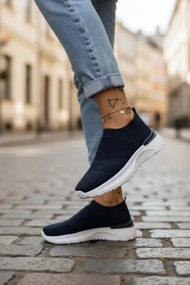 Espadrile dama casual bleumarin 566 T58-1